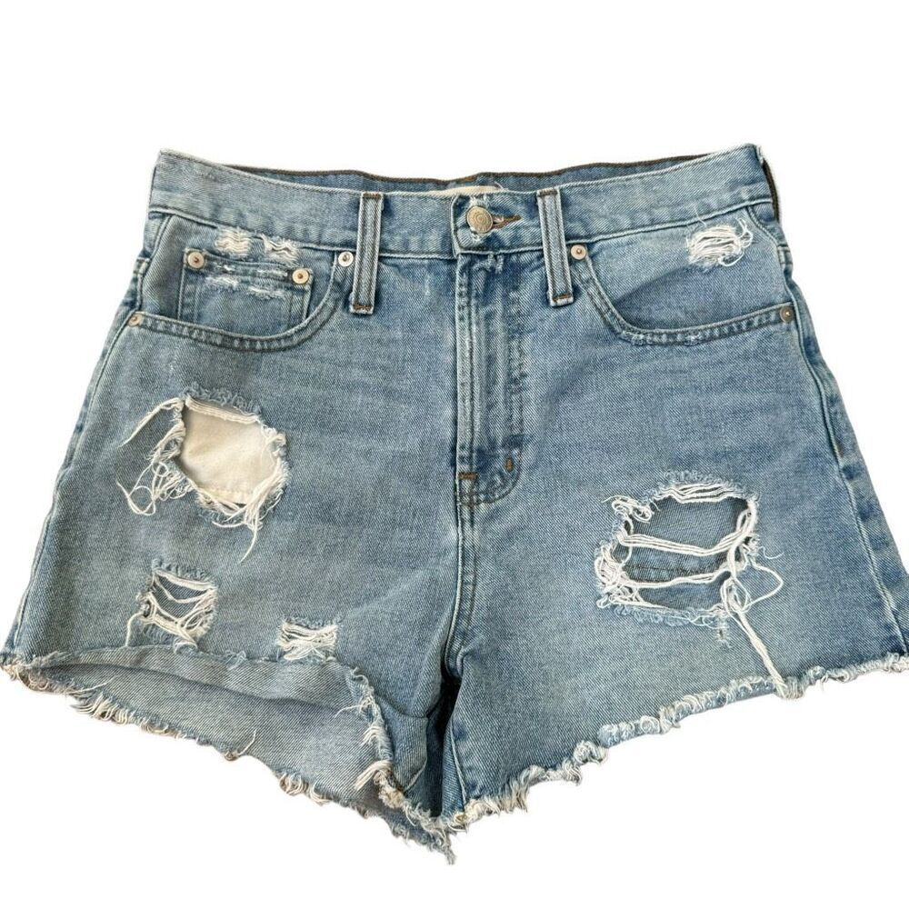 Madewell women’s the perfect Jean shorts distressed size 25